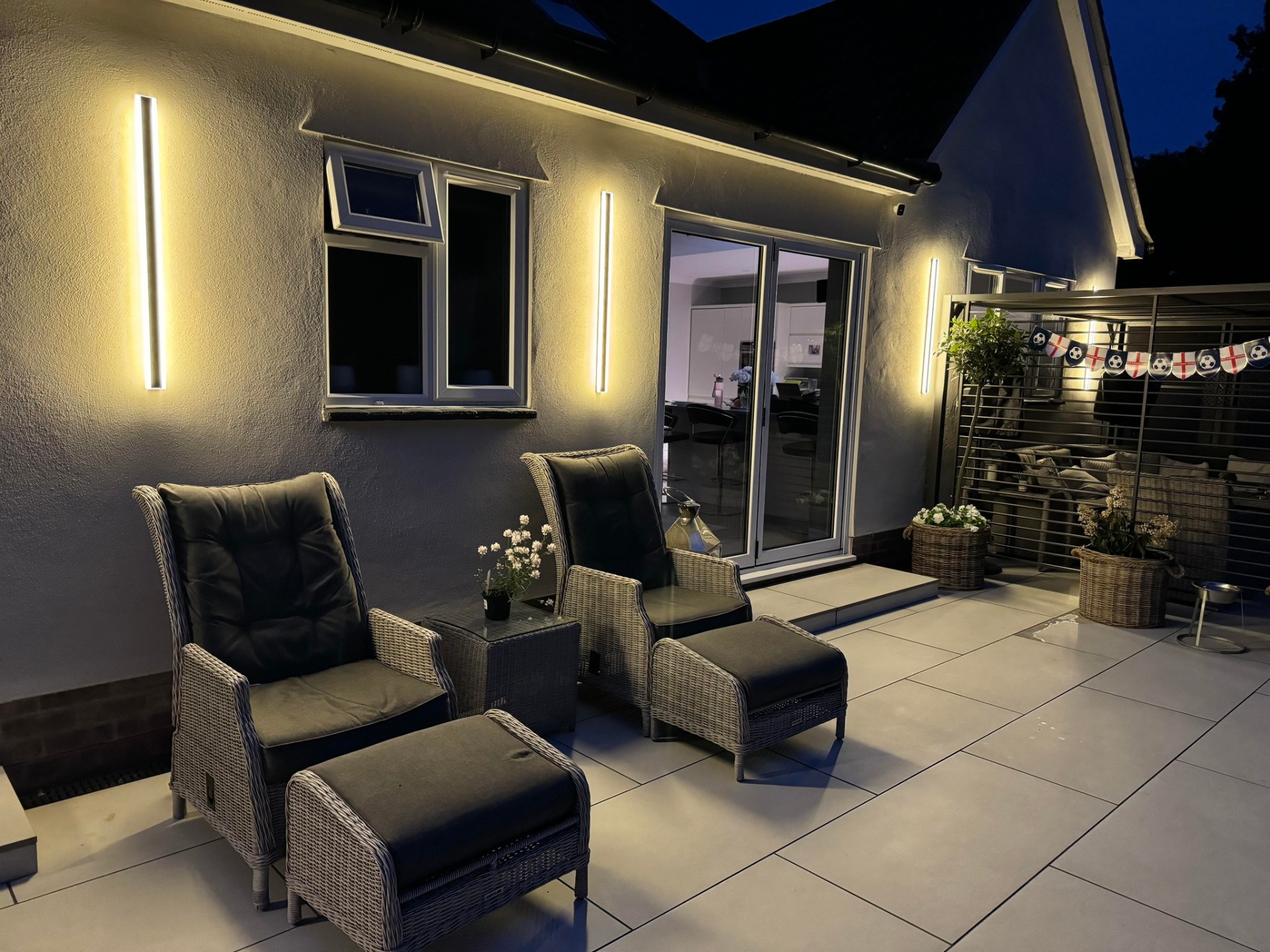 Professional outdoor electrical lighting installation by Sheil Electrical Services