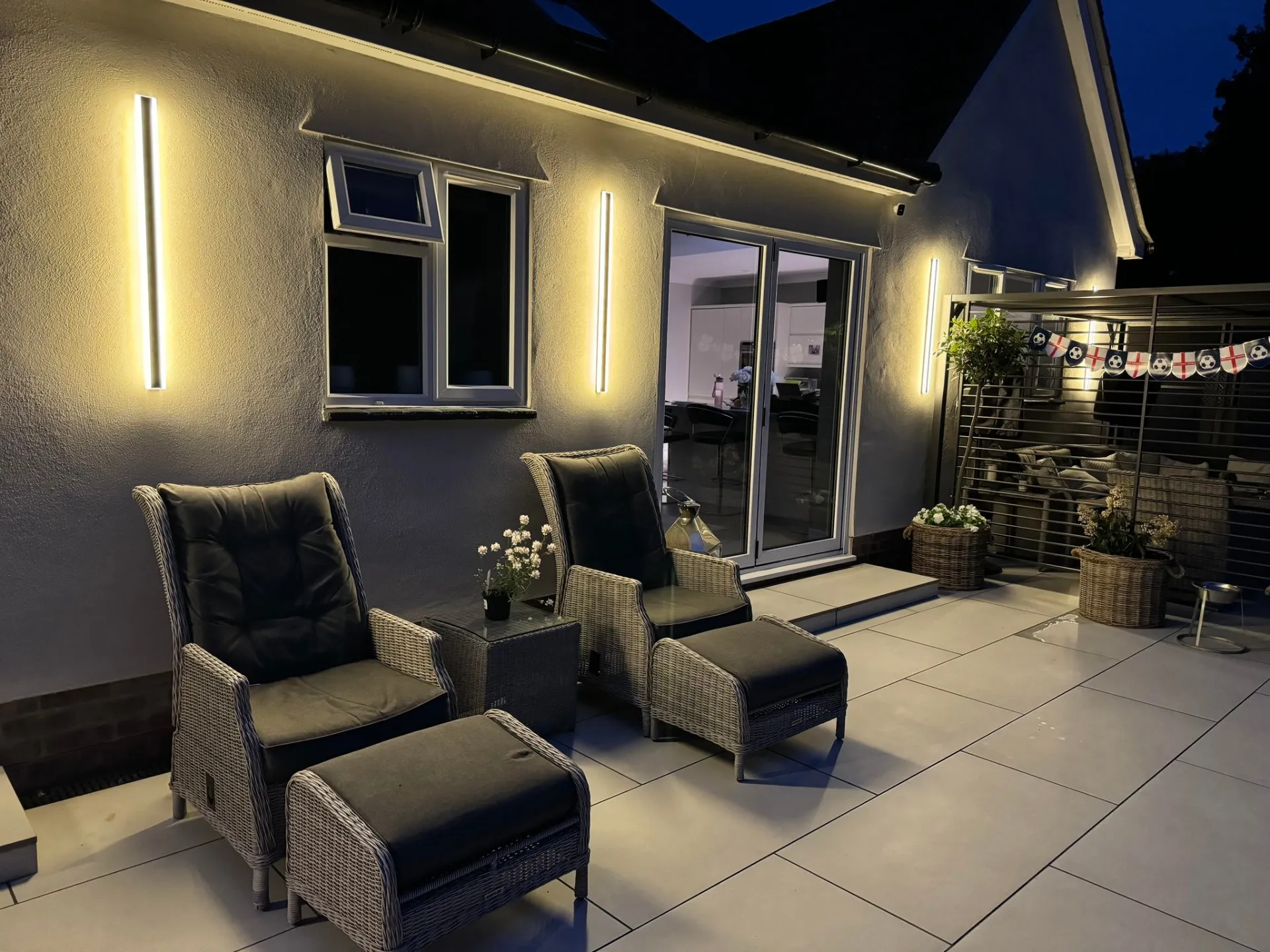 Professional electrical services with ambient lighting